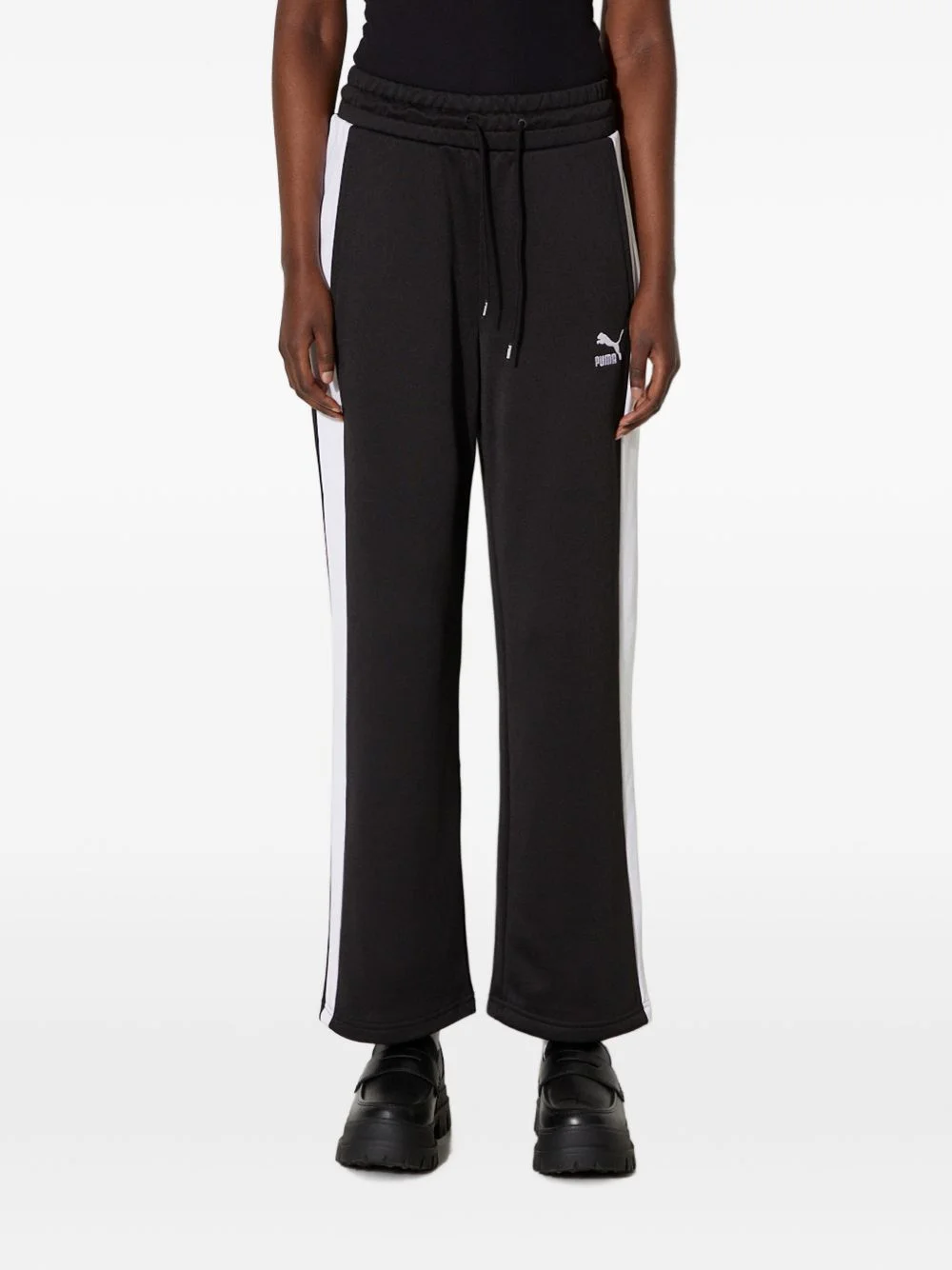 Iconic T7 logo-embroidered side-stripe track pants - 1