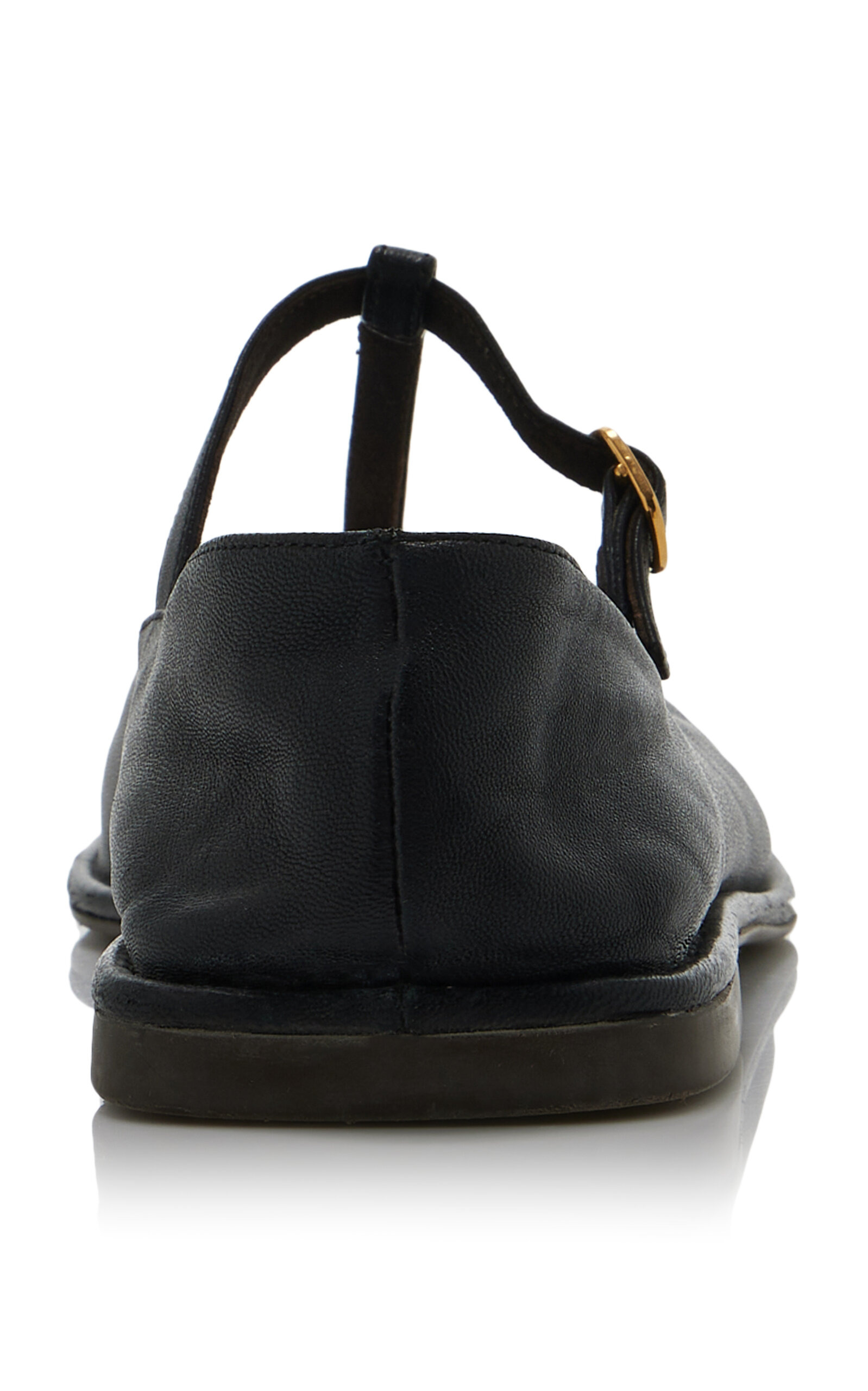 T-Strap Leather Mary Jane Flats black - 5