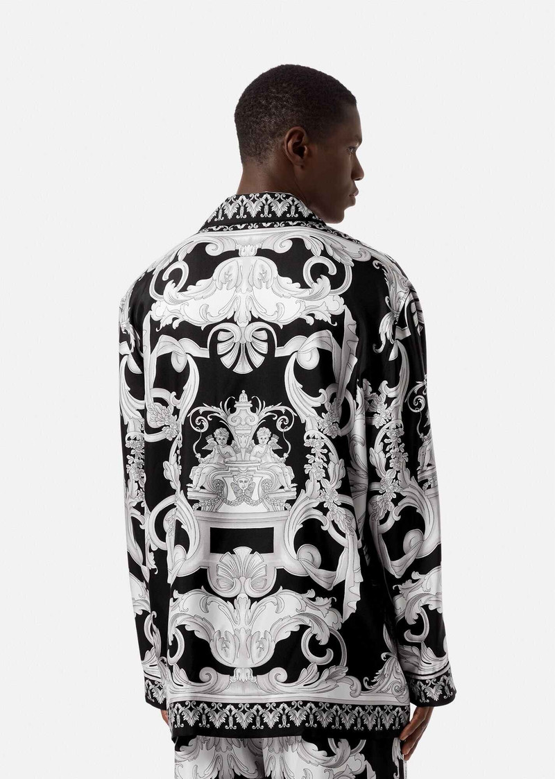 Silver Baroque Silk Pyjama Top 4