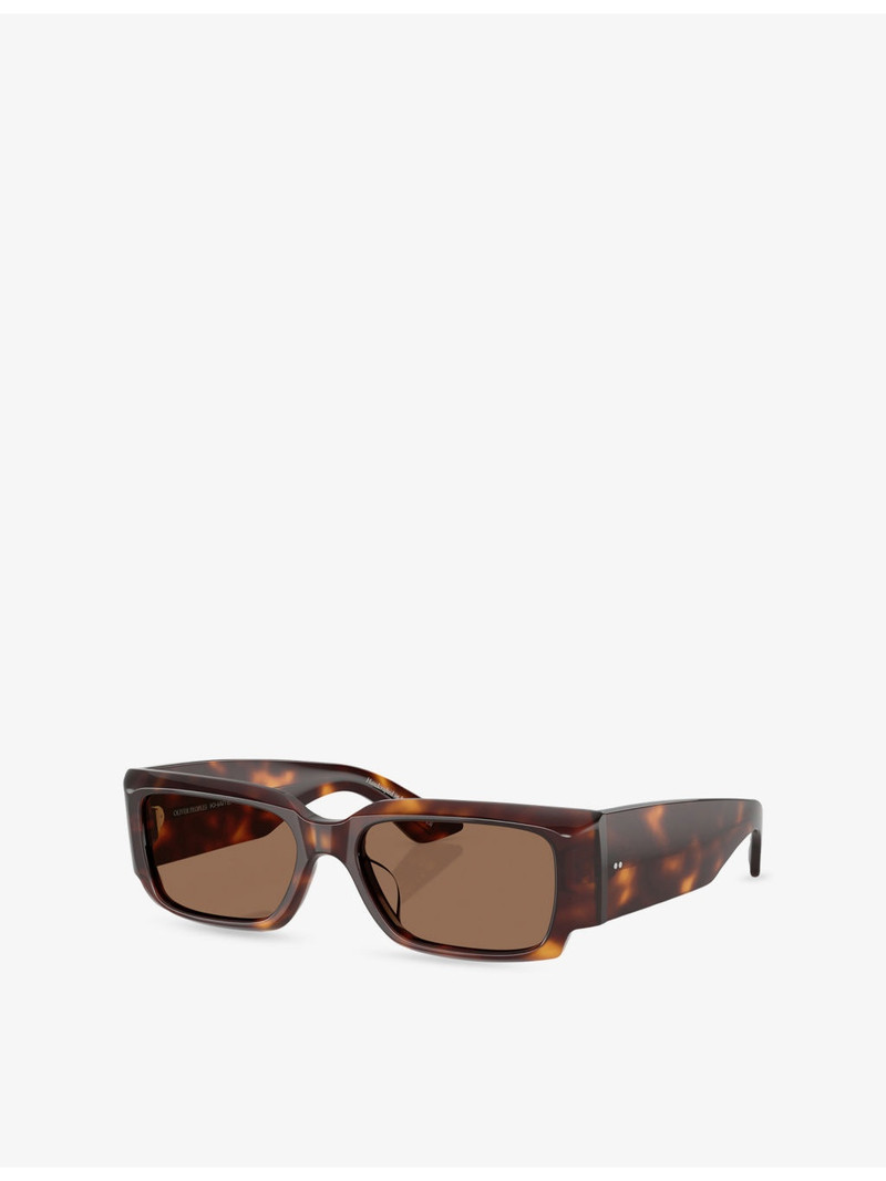Oliver Peoples OV5583SU 1995 Rectangle-Frame Tortoiseshell Acetate Sunglasses outlook
