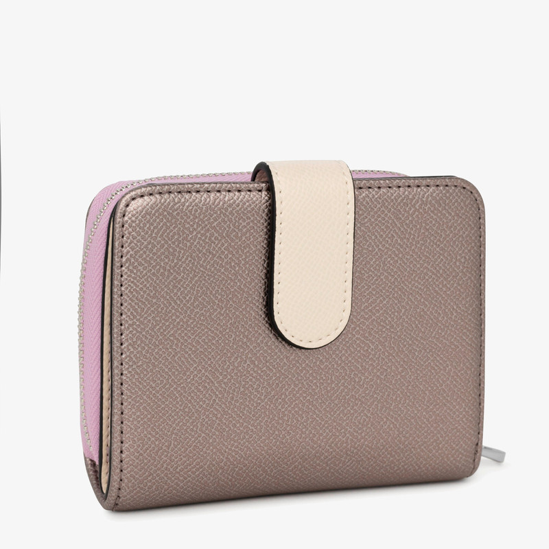 TOUS Small silver-colored New Dubai Saffiano Wallet outlook