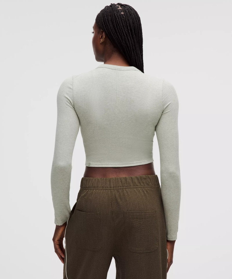 Hold Tight Straight-Hem Cropped Long-Sleeve Shirt 3