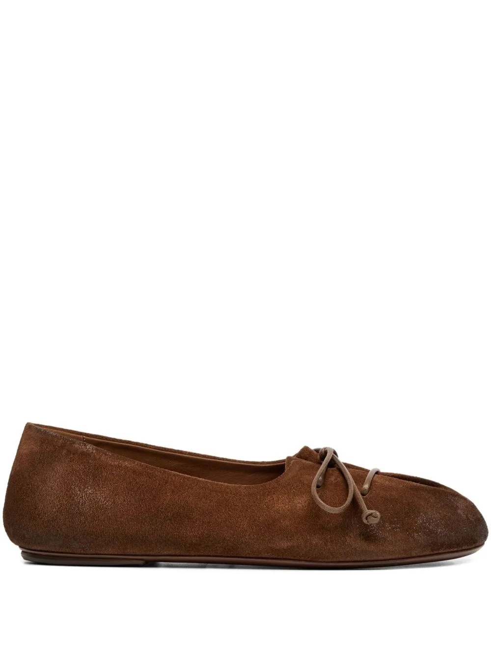 Girella lace-up suede ballet flats - 1