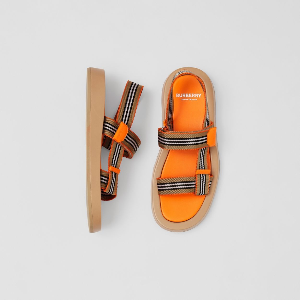 Icon Stripe Strap Lambskin Sandals - 2