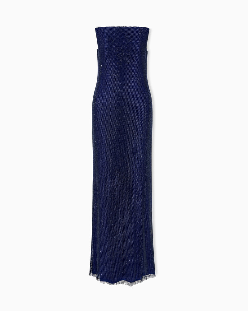 PURE SILK AND RHINESTONE LONG DRESS 1