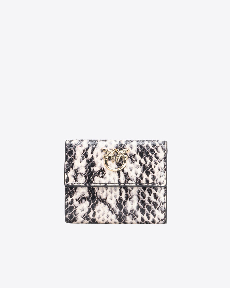 PINKO GALLERIA SMALL WALLET IN REPTILE-PRINT LEATHER 1