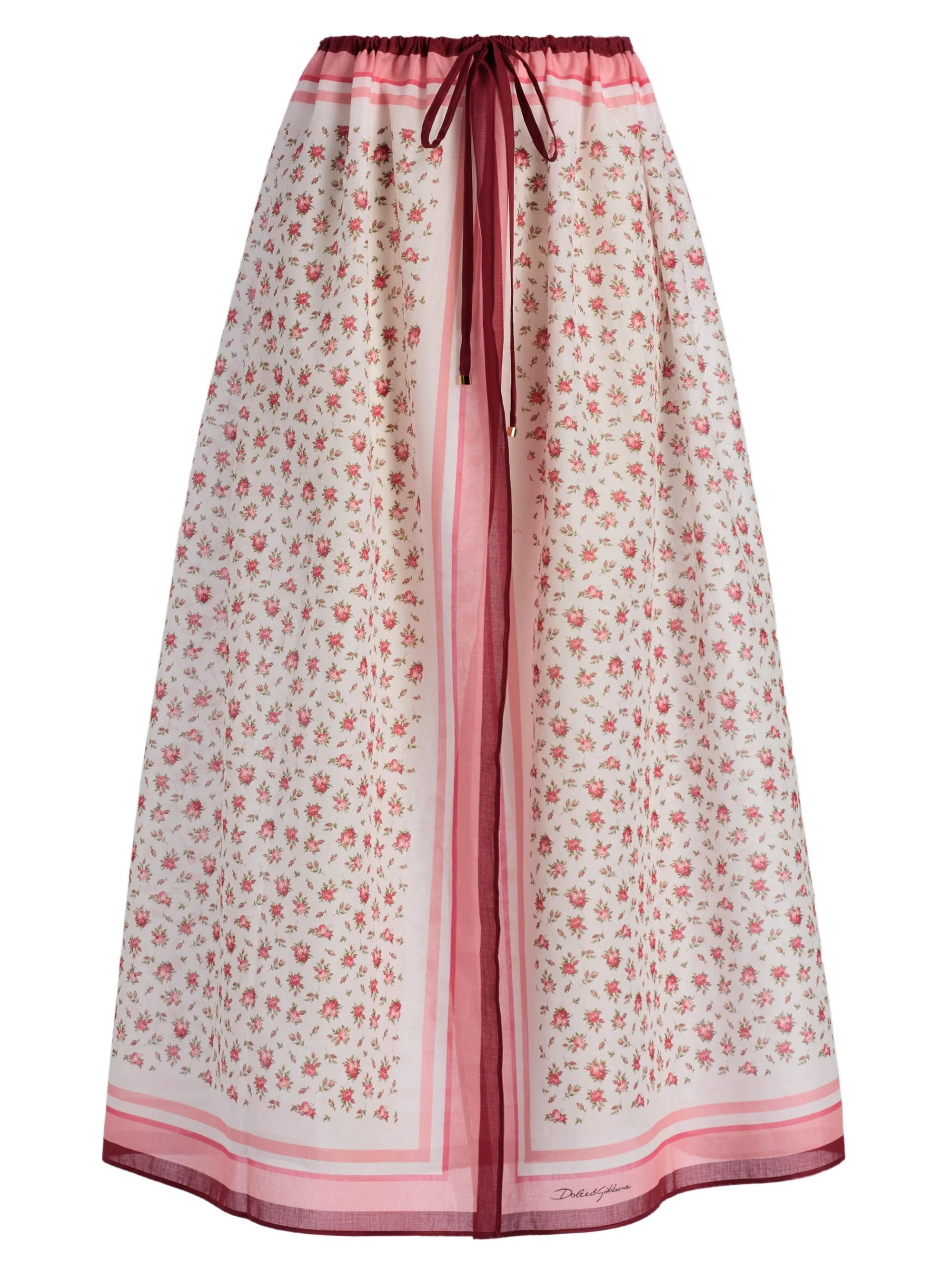 Women's Floral Cotton Pareo - Roselline Rosa - 1