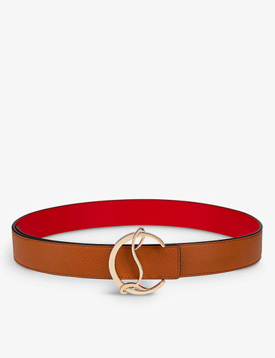 Christian Louboutin Logo-buckle grained-leather belt outlook