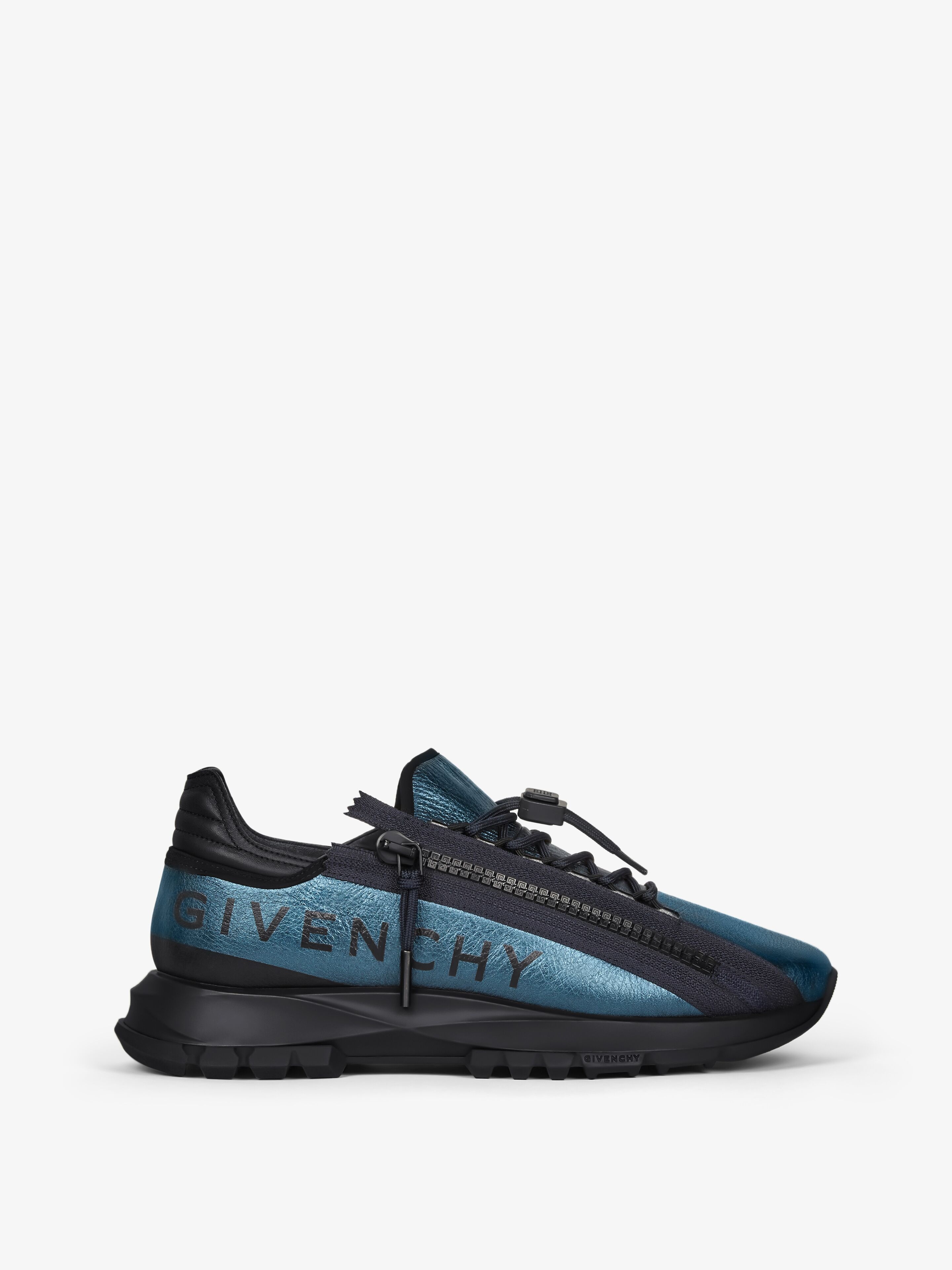 SPECTRE RUNNER SNEAKERS IN LAMINATED LEATHER WITH ZIP - 1