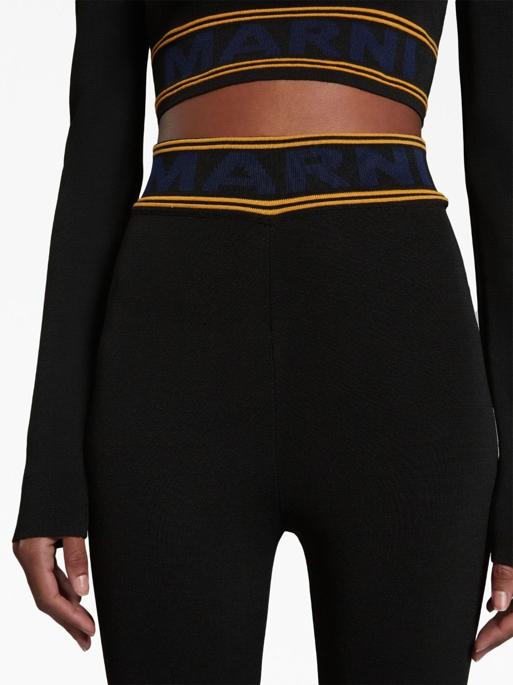 stripe-detail high-waisted leggings - 5