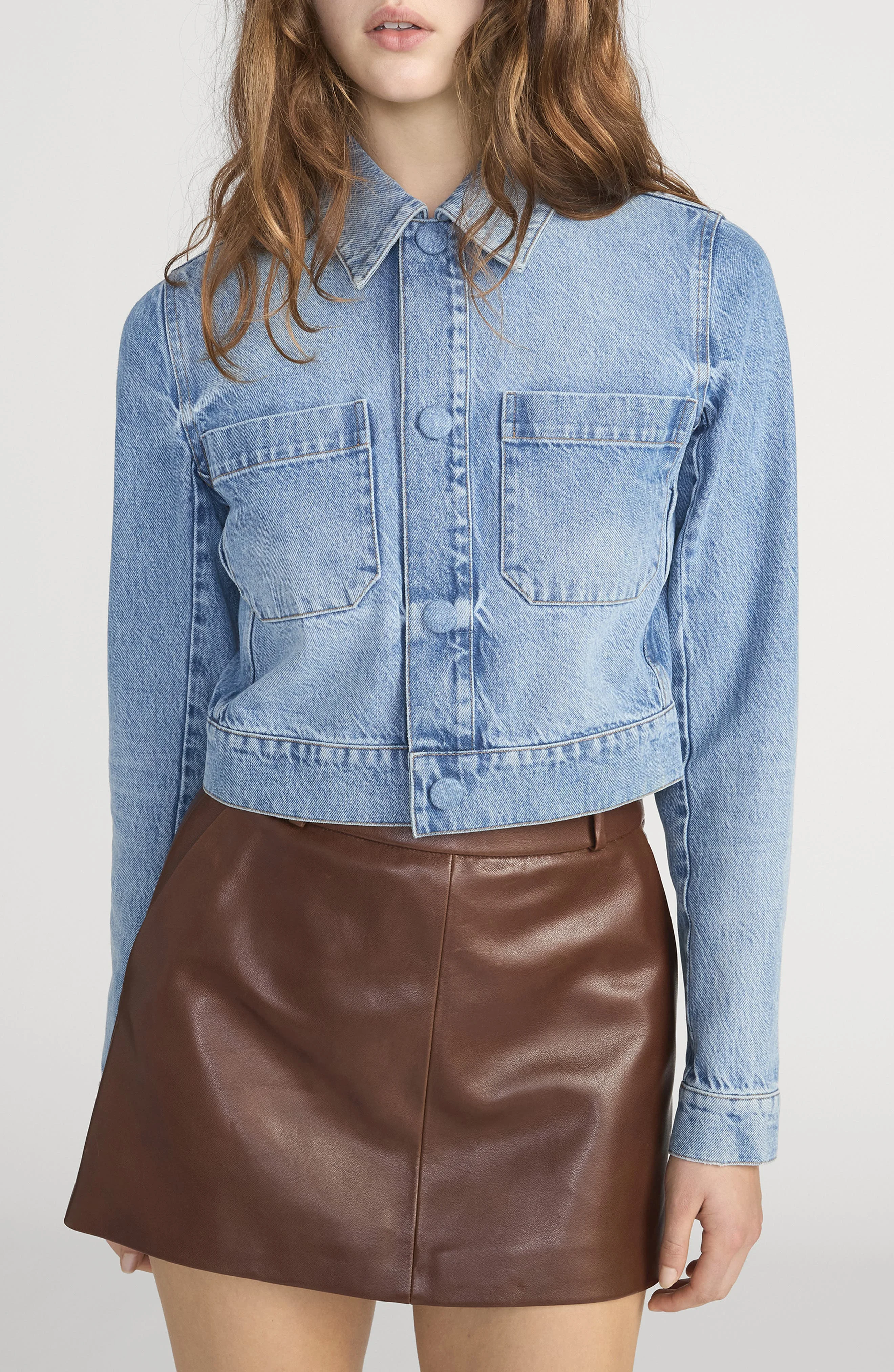FRAME The Small Denim Jacket in Dawn at Nordstrom - 1