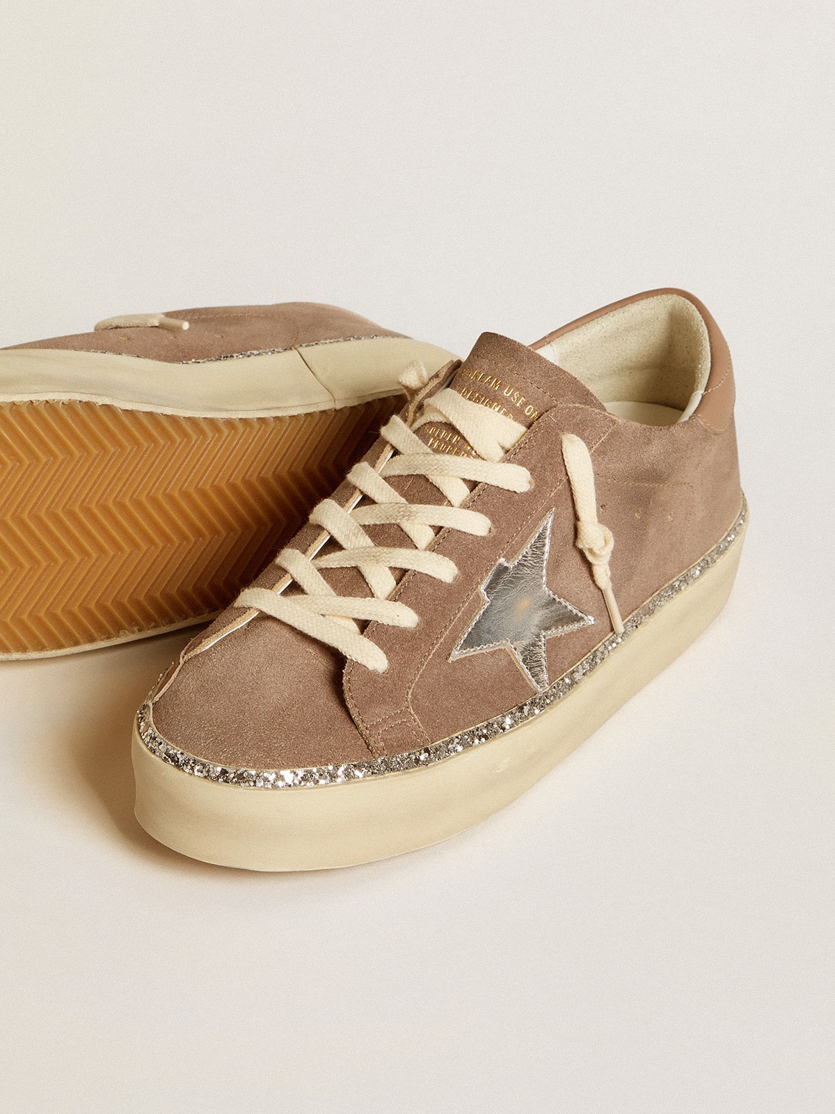 Hi Star in suede with silver leather star and leather heel tab - 3