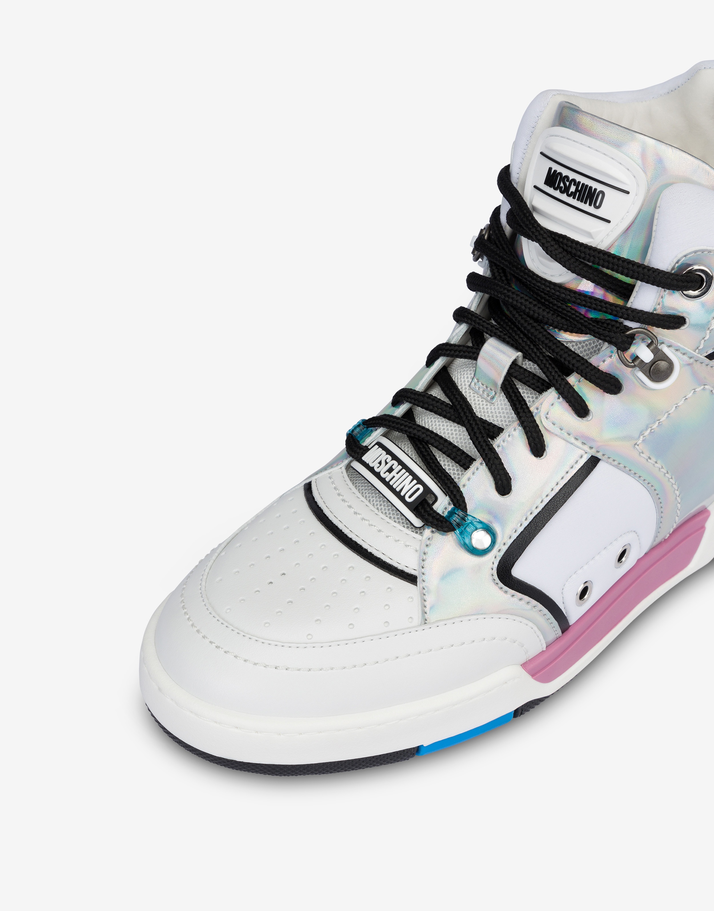 STREETBALL HIGH-TOP SNEAKERS WITH HOLOGRAPHIC DETAILS - 4