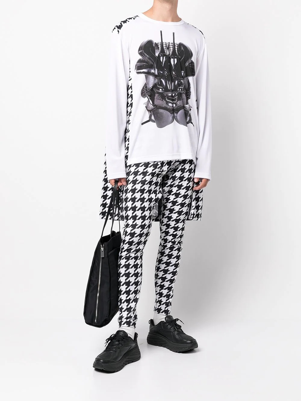 mix-print asymmetric T-Shirt - 2