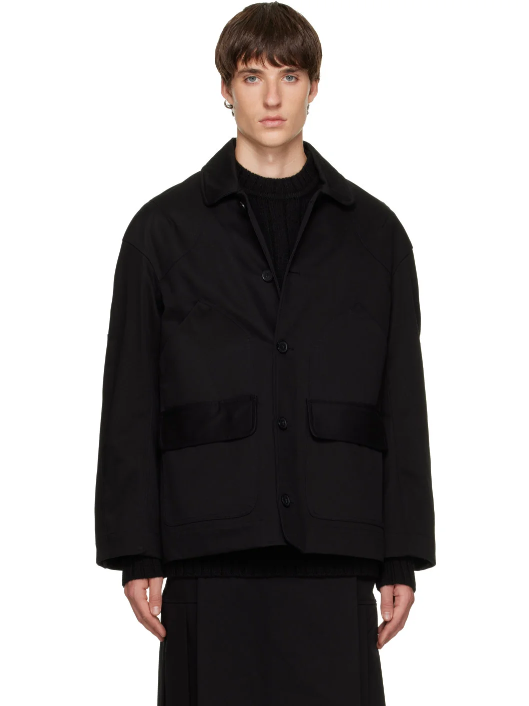 Black Workwear Field Jacket - 1