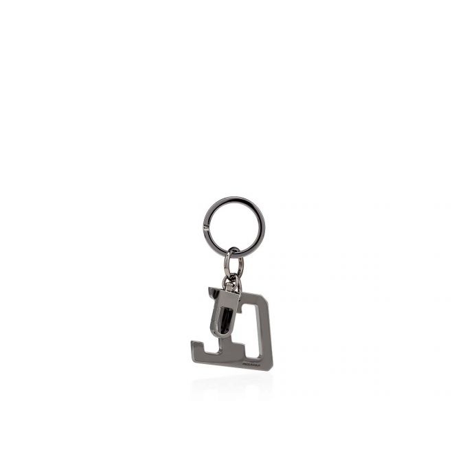 Keyring Happy Rui Cl Logo GUN METAL-LOUBI - 3