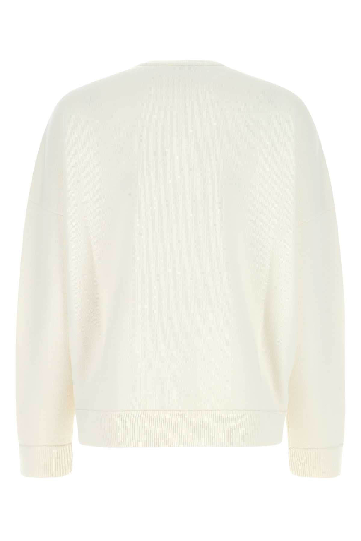 Loewe Women Ivory Cashmere Blend Oversize Sweater - 2