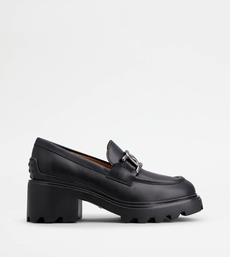 LOAFERS IN LEATHER - BLACK - 1