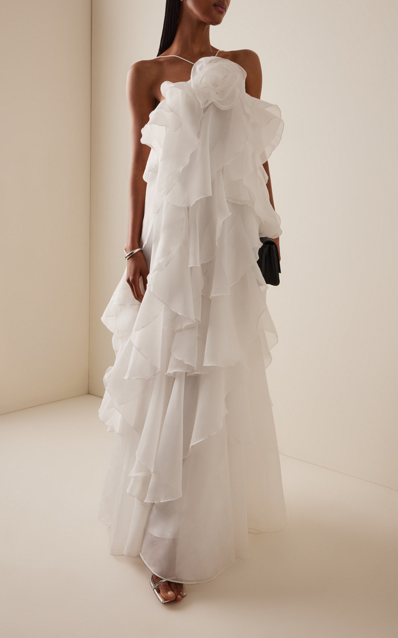 Aje. Pandorea Layered Maxi Dress ivory outlook