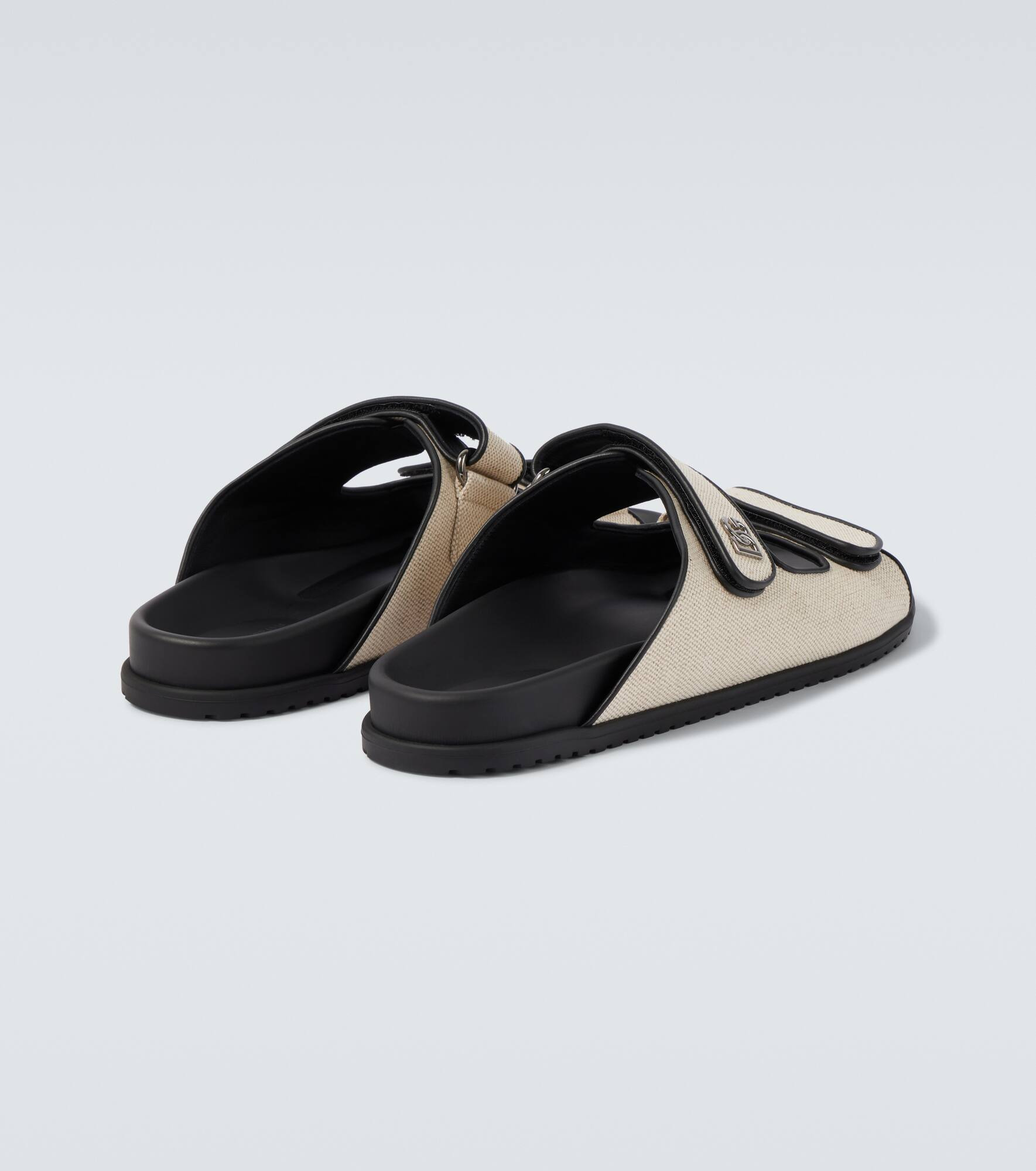 DG leather-trimmed canvas sandals - 6