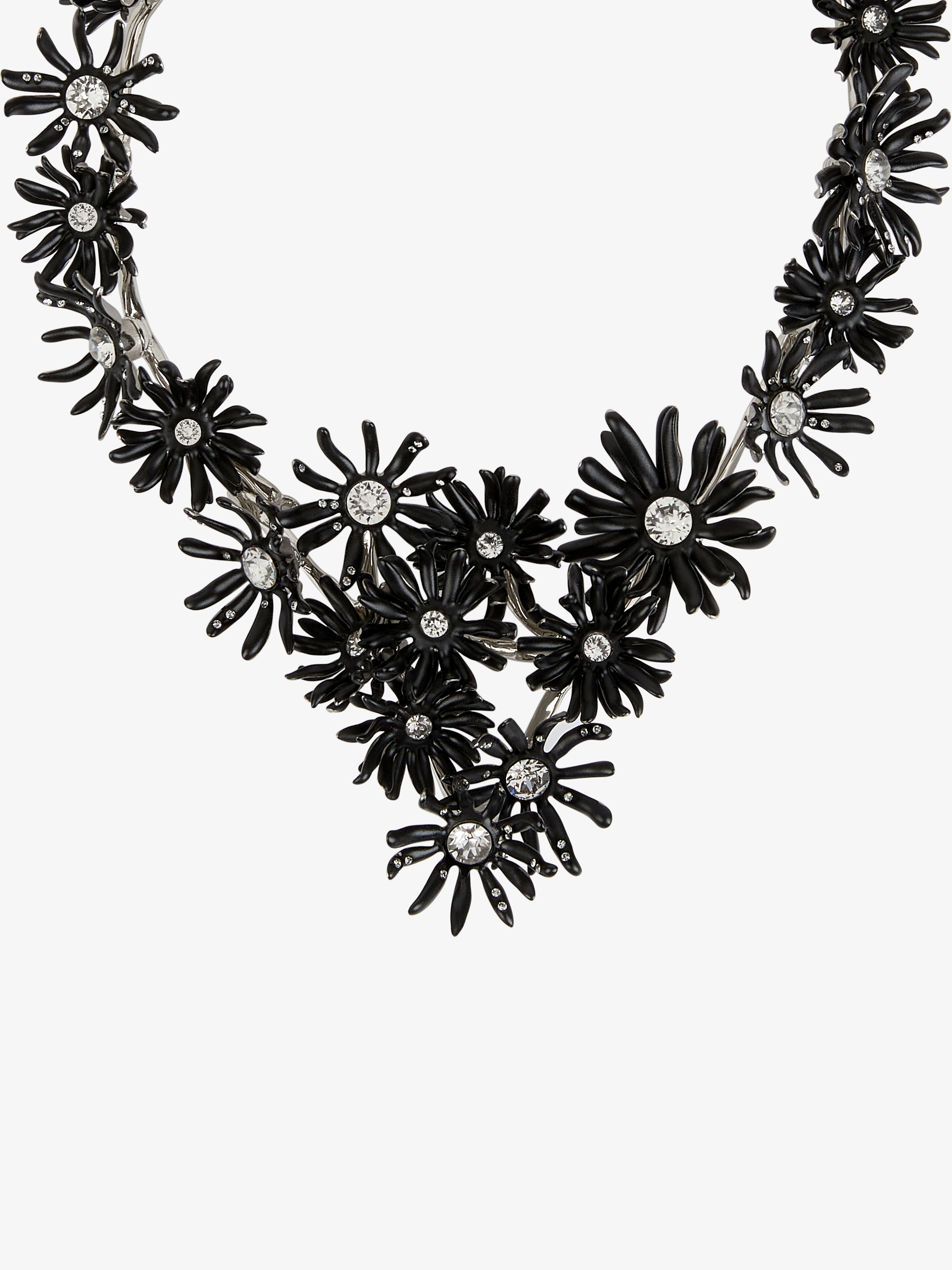 DAISY NECKLACE IN METAL AND ENAMEL WITH CRYSTALS - 2