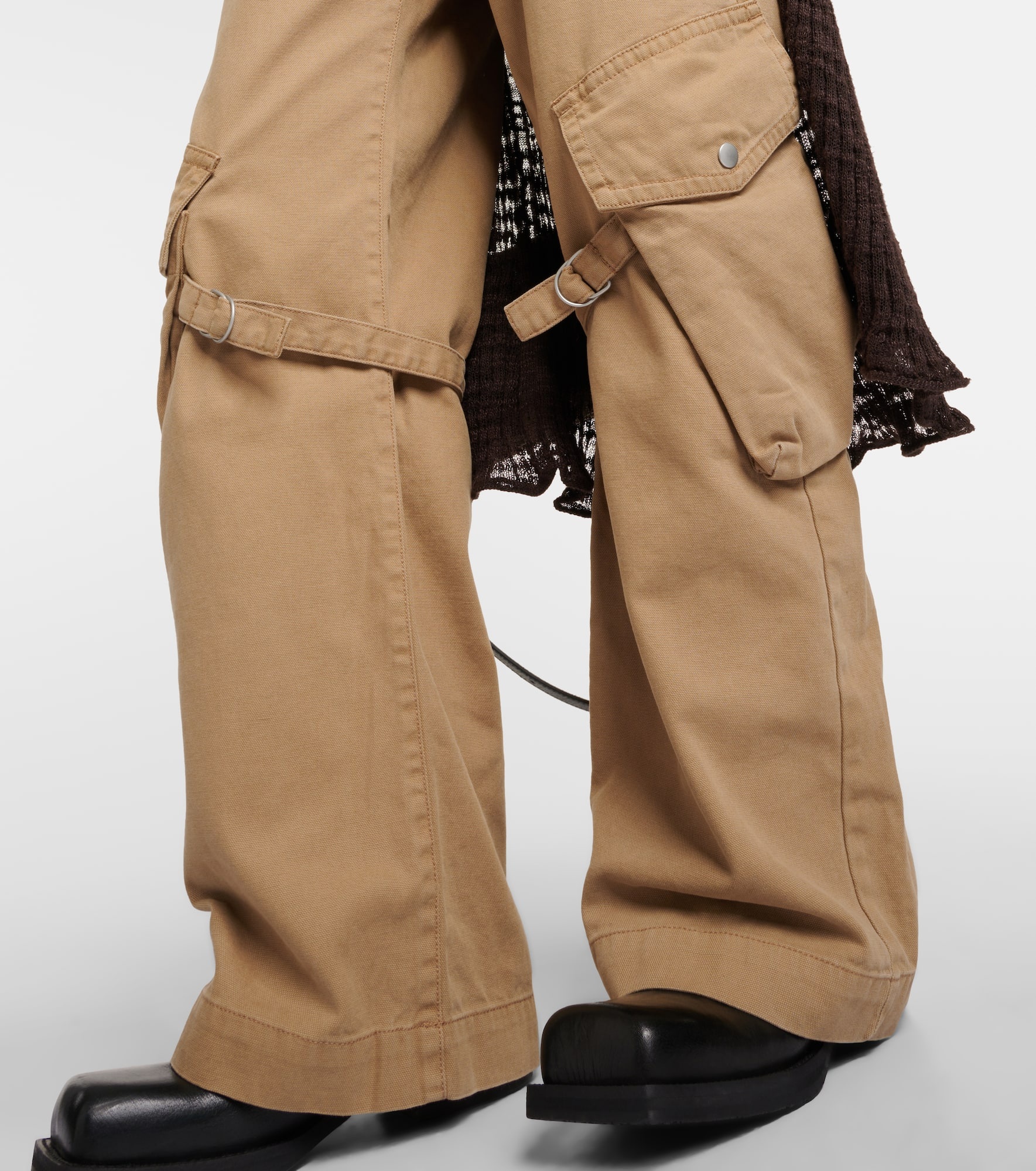 Potinal belted cotton cargo pants - 5