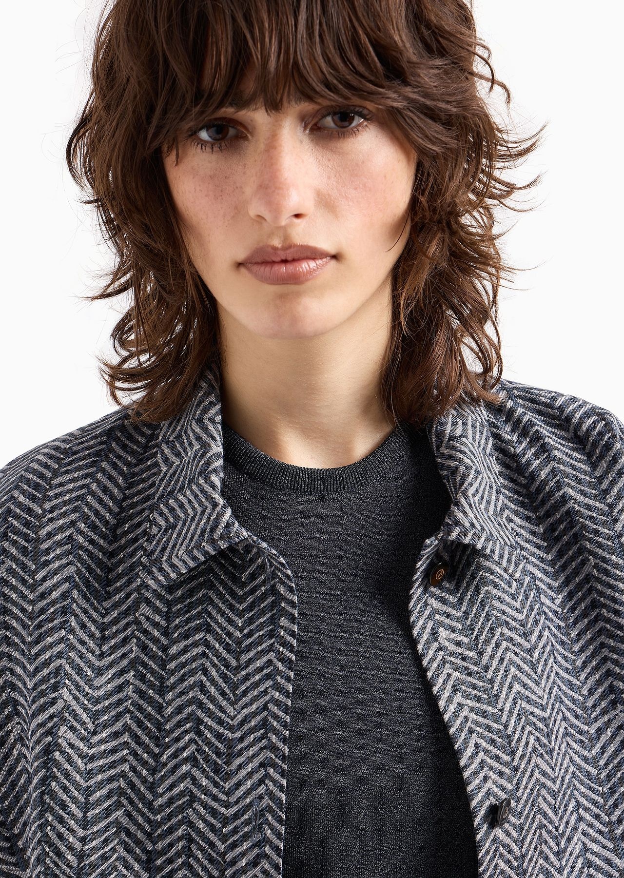 Virgin wool gabardine chevron blouson - 5