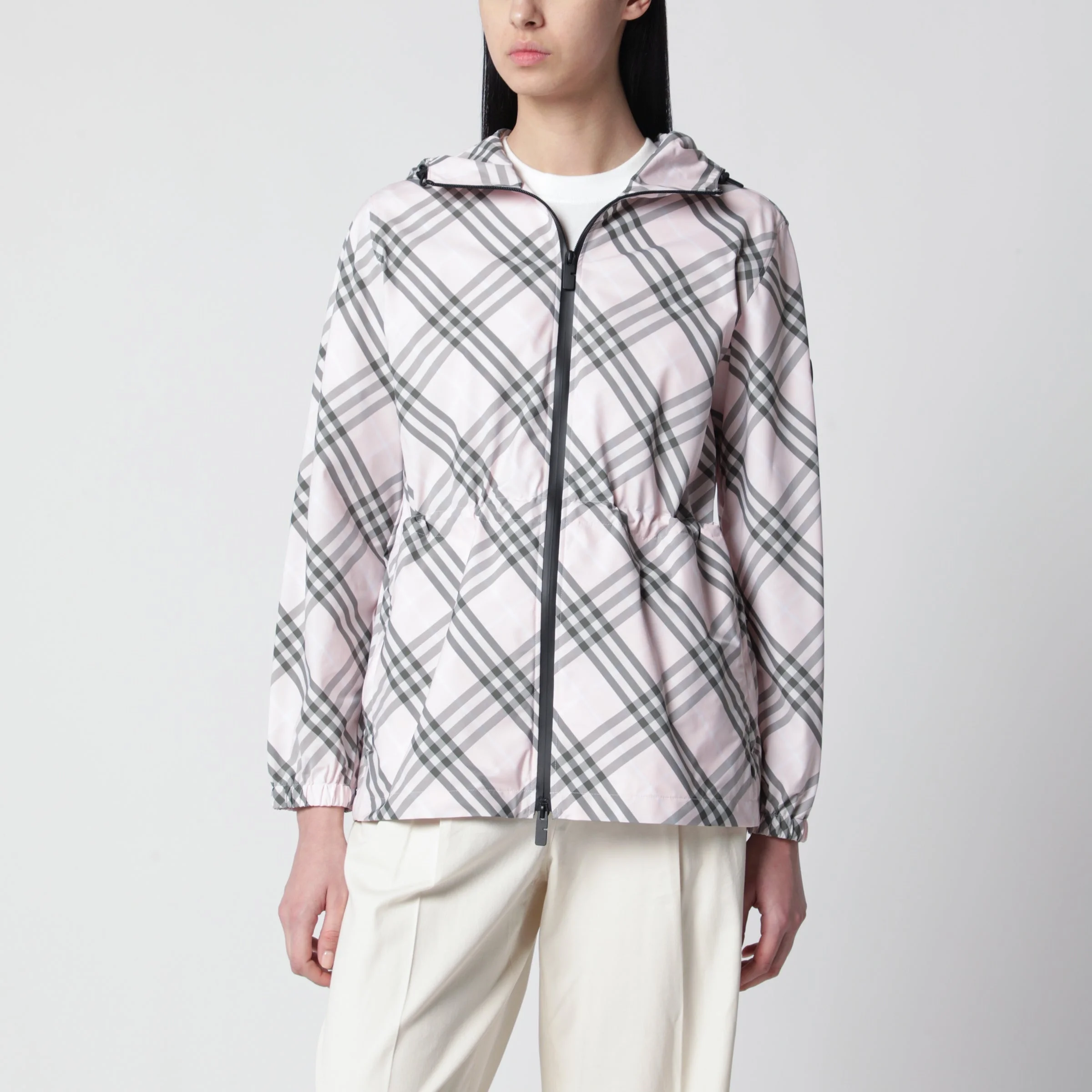 Whitstable light pink jacket with Check pattern - 1