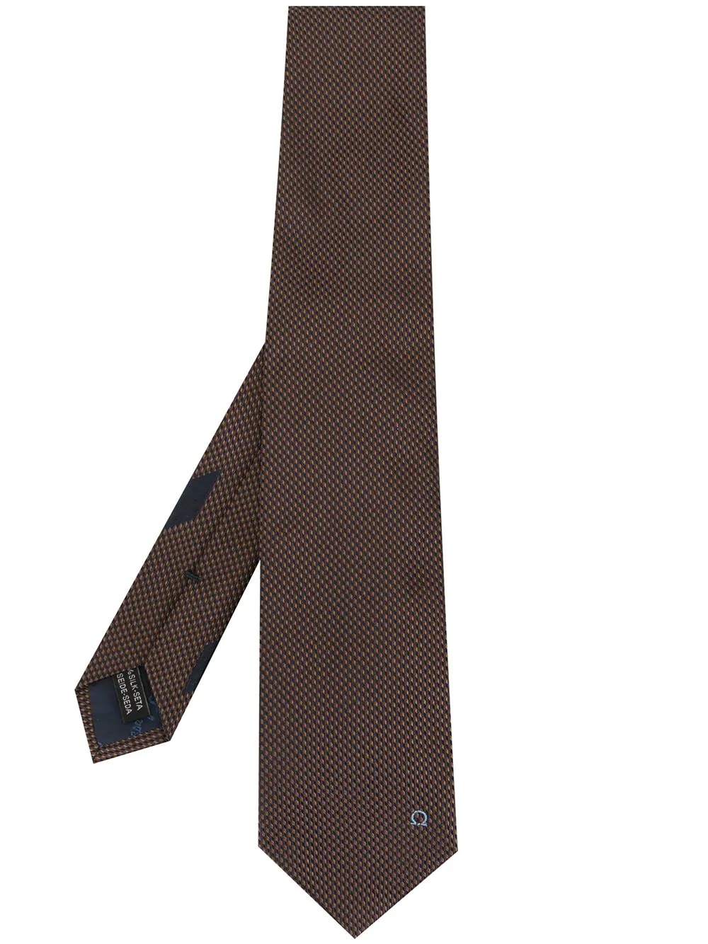 logo embroidered tie - 1