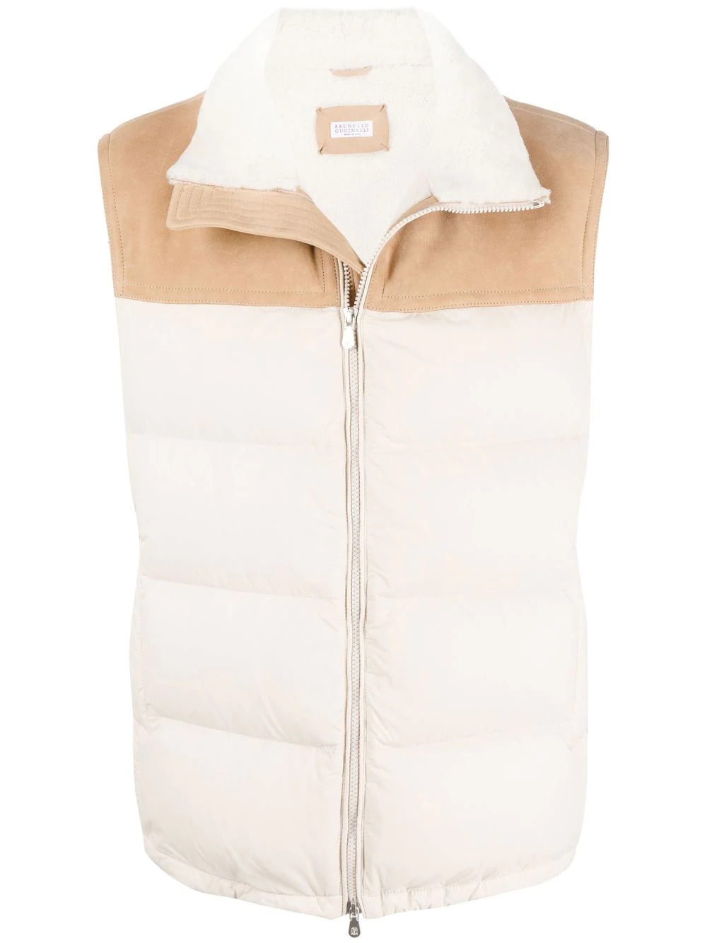 panelled zip-up gilet - 1