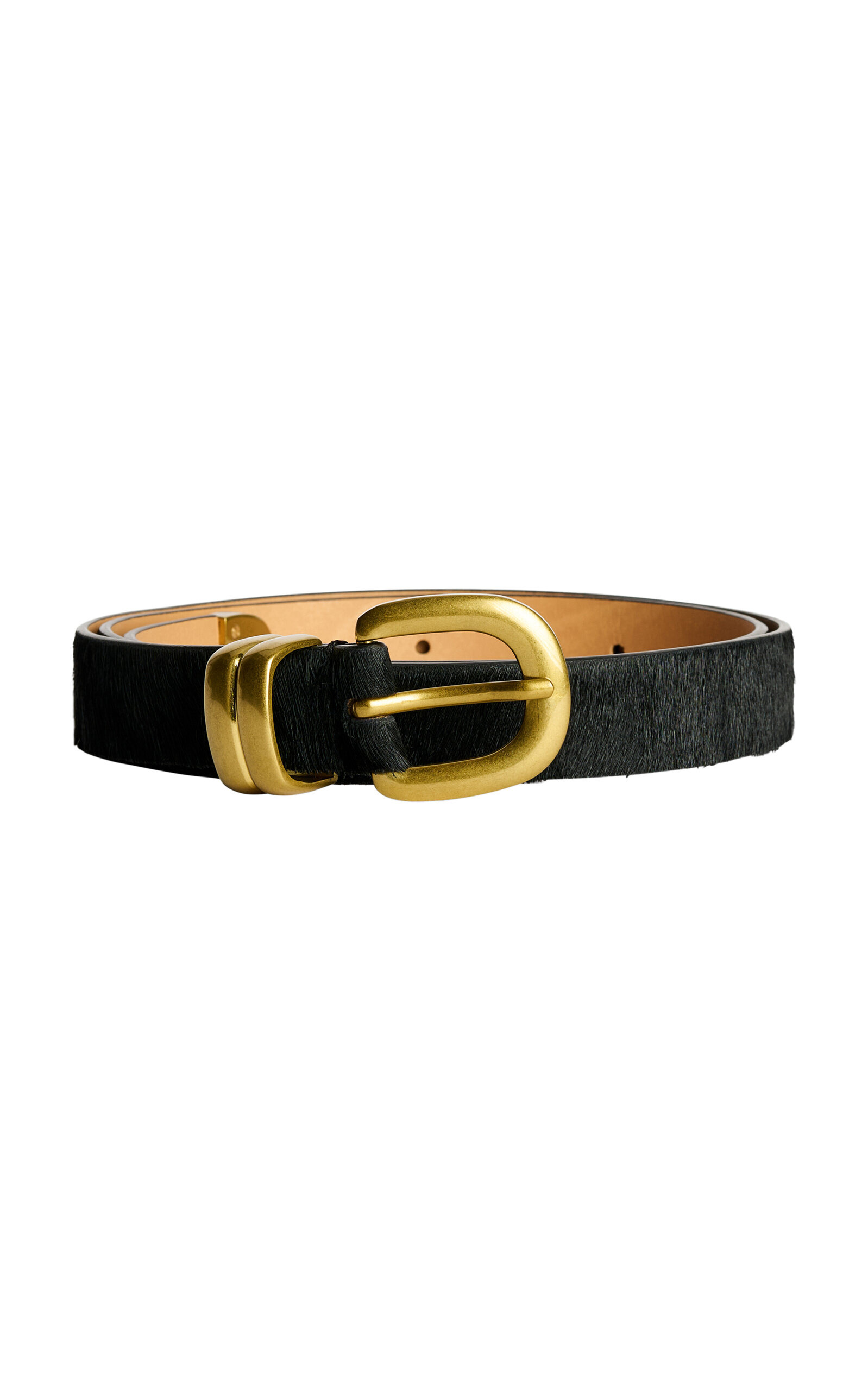 Zoilo Calf Hair Belt black - 1