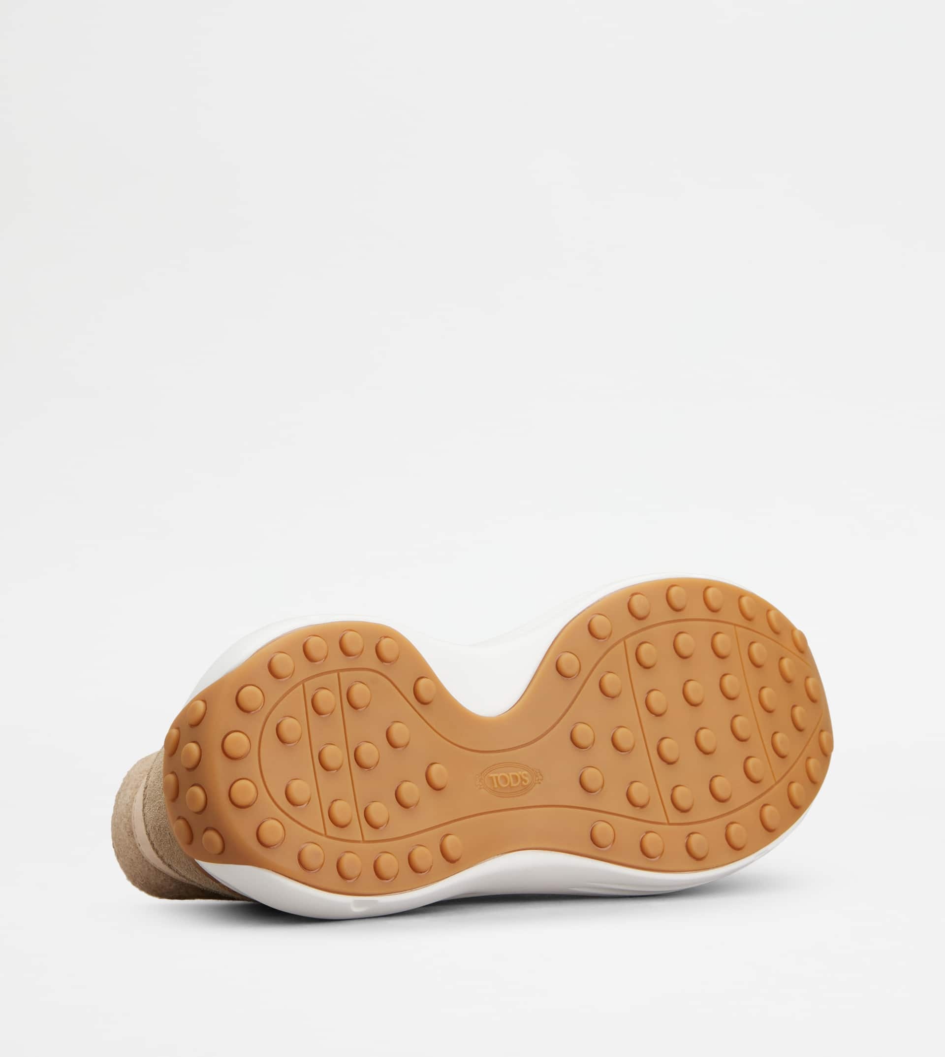 SNEAKERS IN FABRIC AND SUEDE - BROWN, PINK, BEIGE - 4