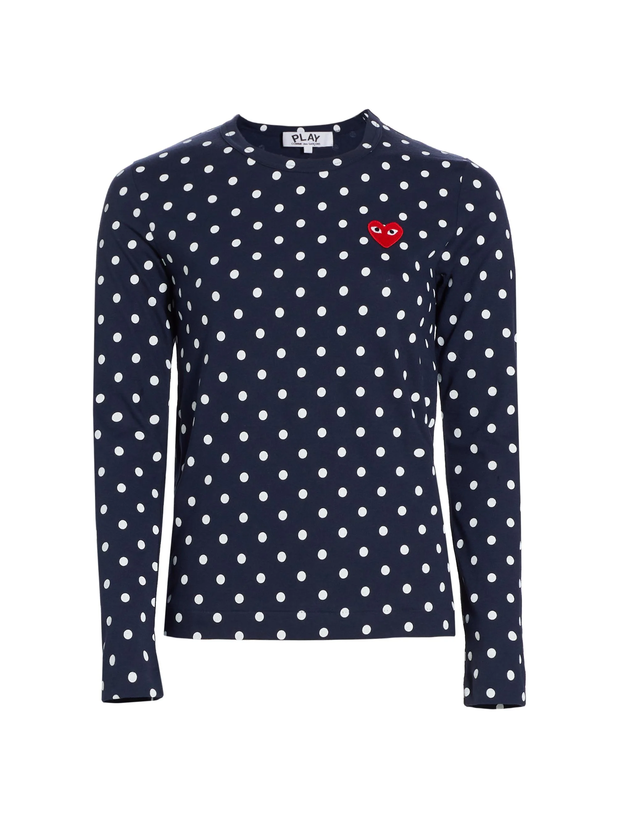 Women's Polka-Dot T-Shirt - Navy White - 1