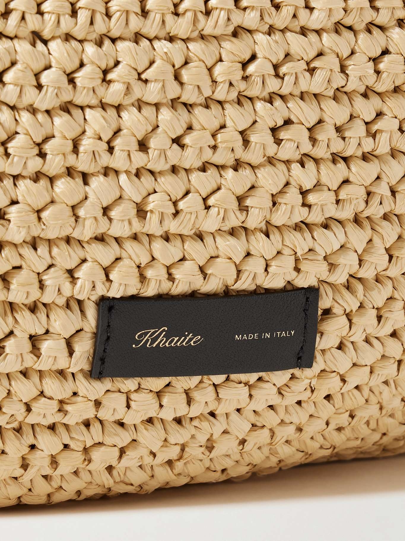 Olivia large raffia shoulder bag Beige - 4
