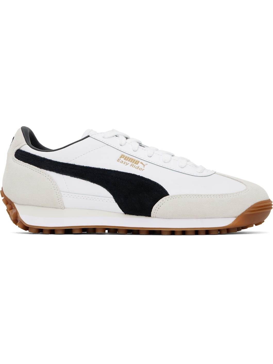 White & Black Easy Rider Mix Sneakers - 1