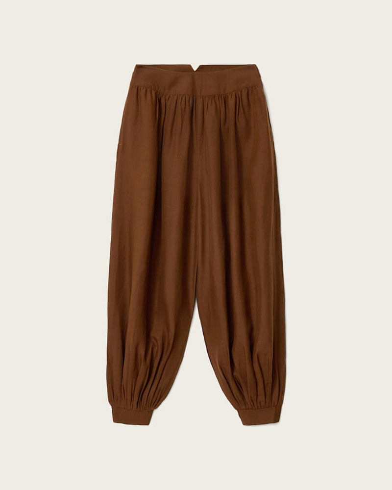 HARRIE LINEN BLEND BAGGY FIT PANTS 1