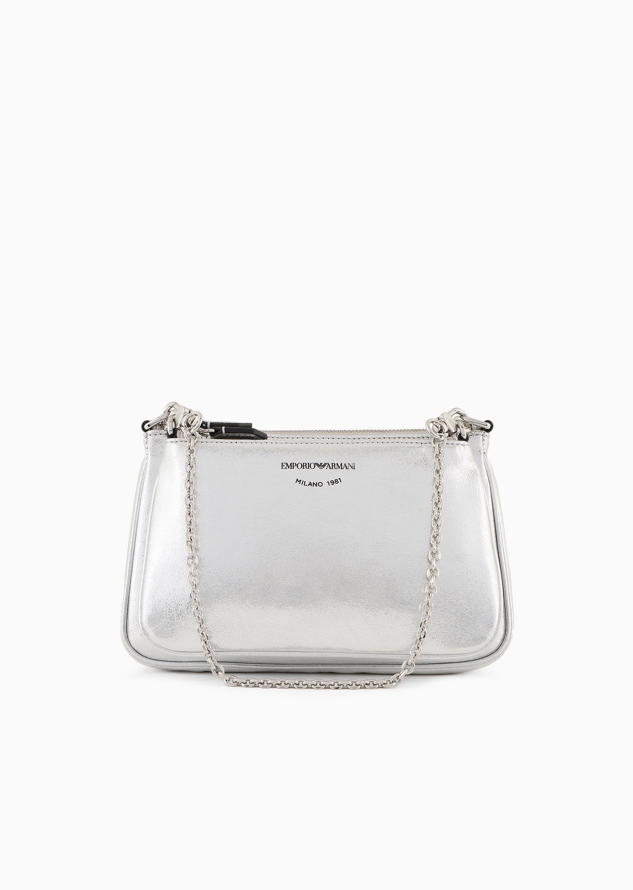 Double mini shoulder bag with crinkled effect - 1