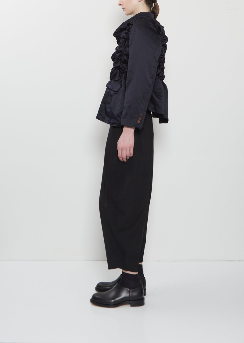 Satin Tech Asymmretic Ruched Blazer 2