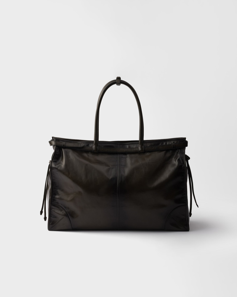 Prada Bonnie antiqued leather tote bag 4