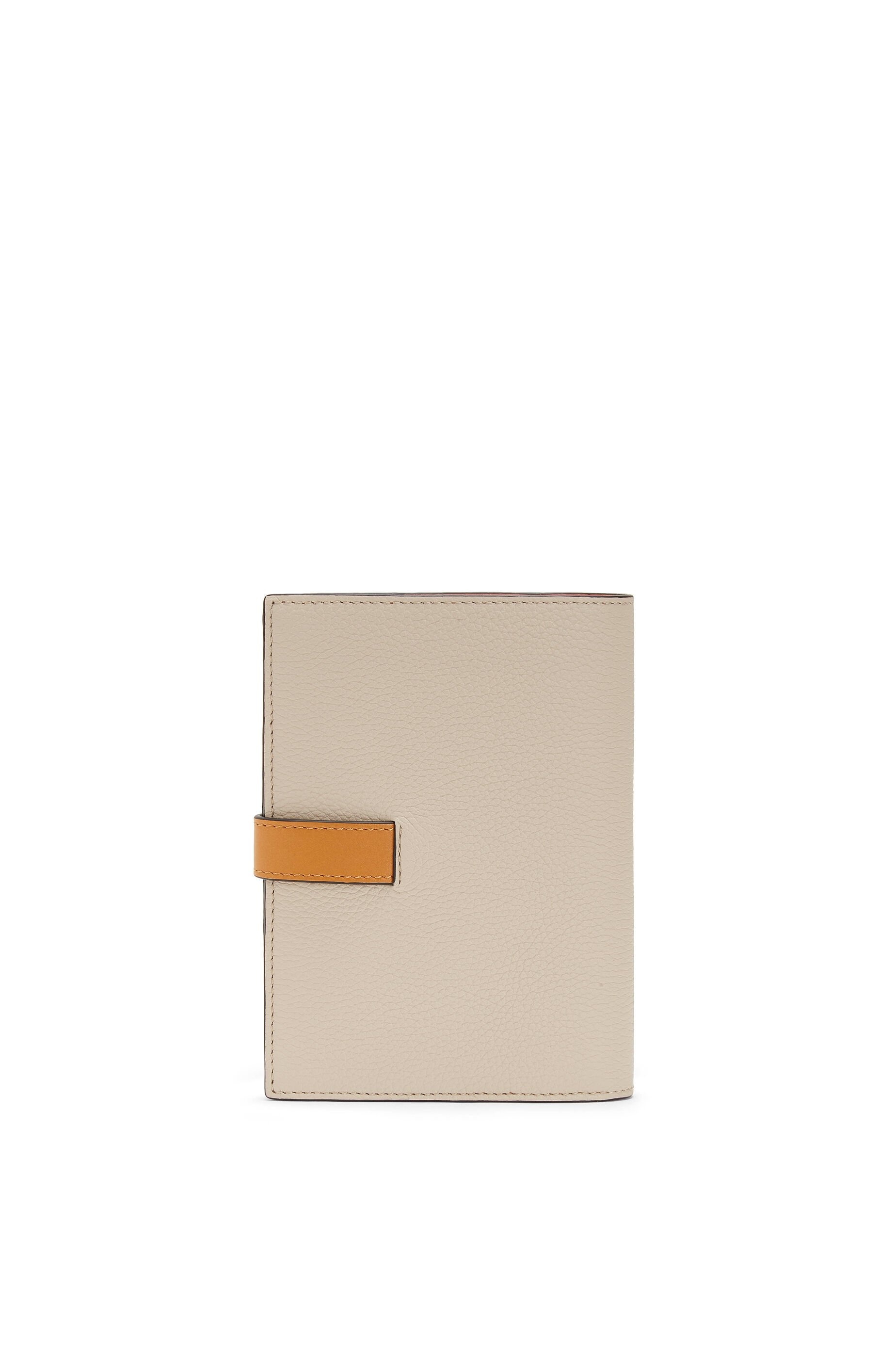 Medium vertical wallet in soft grained calfskin - 3