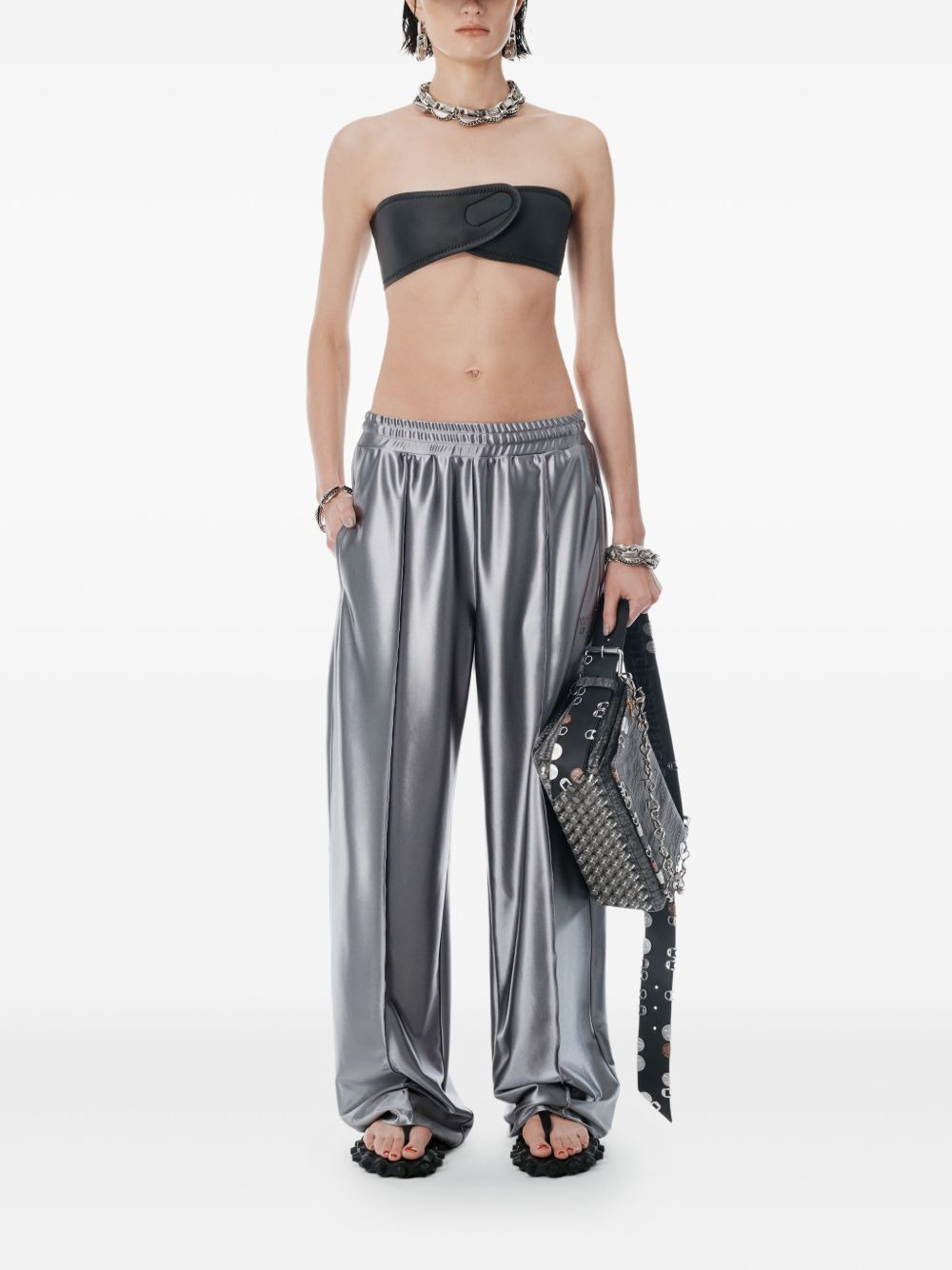 satin track pants - 2