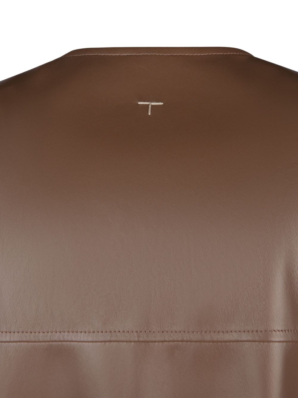 leather midi dress - 6