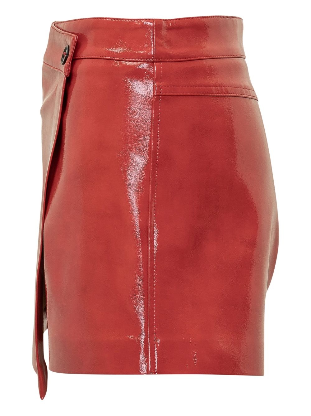 patent leather asymmetric skorts - 3