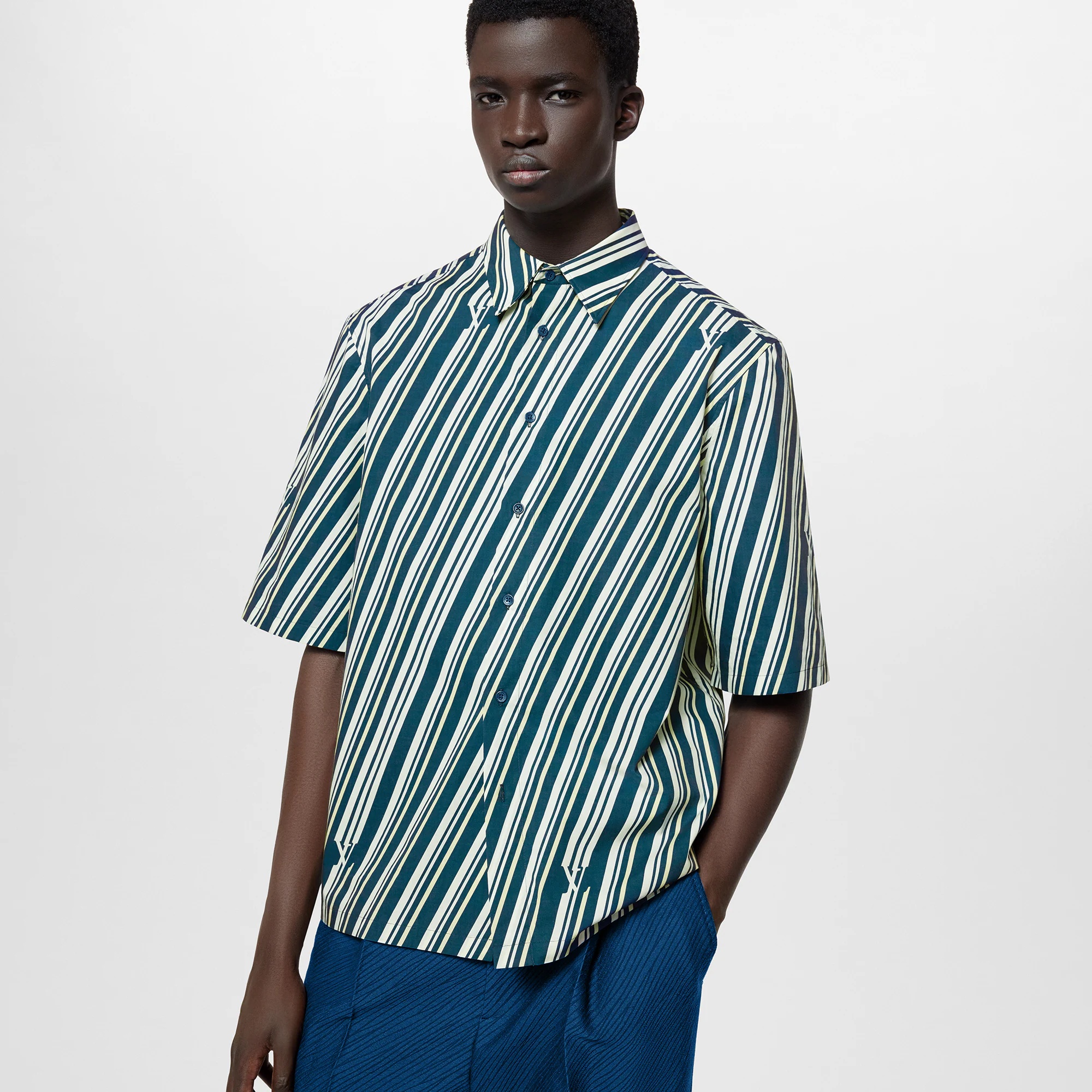 Short-Sleeved Printed Cotton Shirt - 5