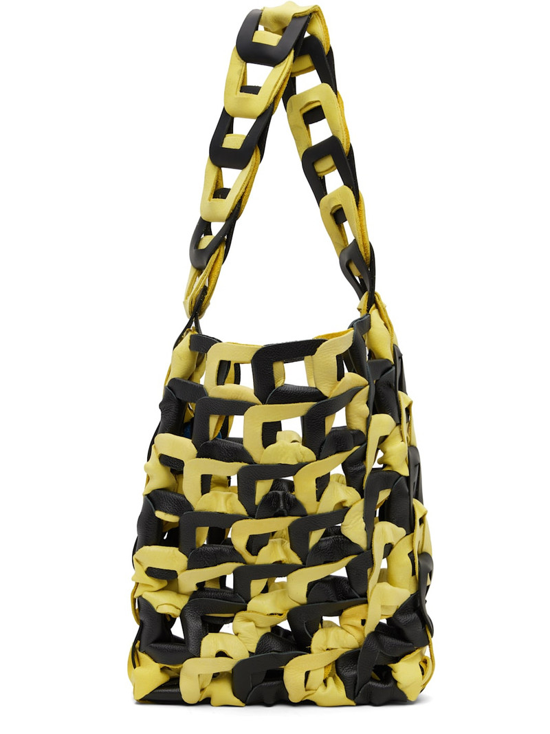 Black & Yellow Links Medium Tote 1