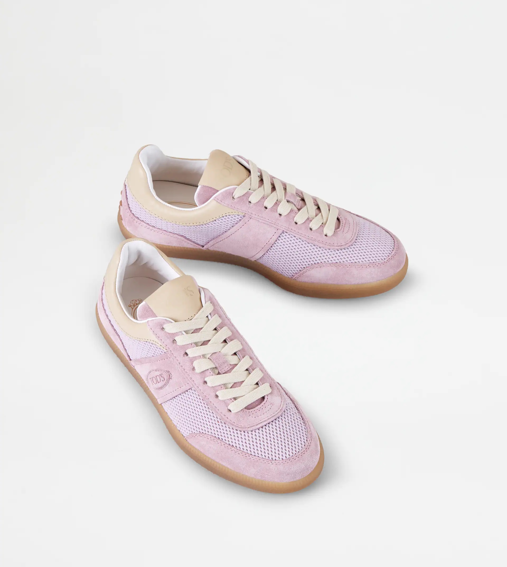 TOD'S TABS SNEAKERS IN SUEDE AND TECHNICAL FABRIC - VIOLET - 4