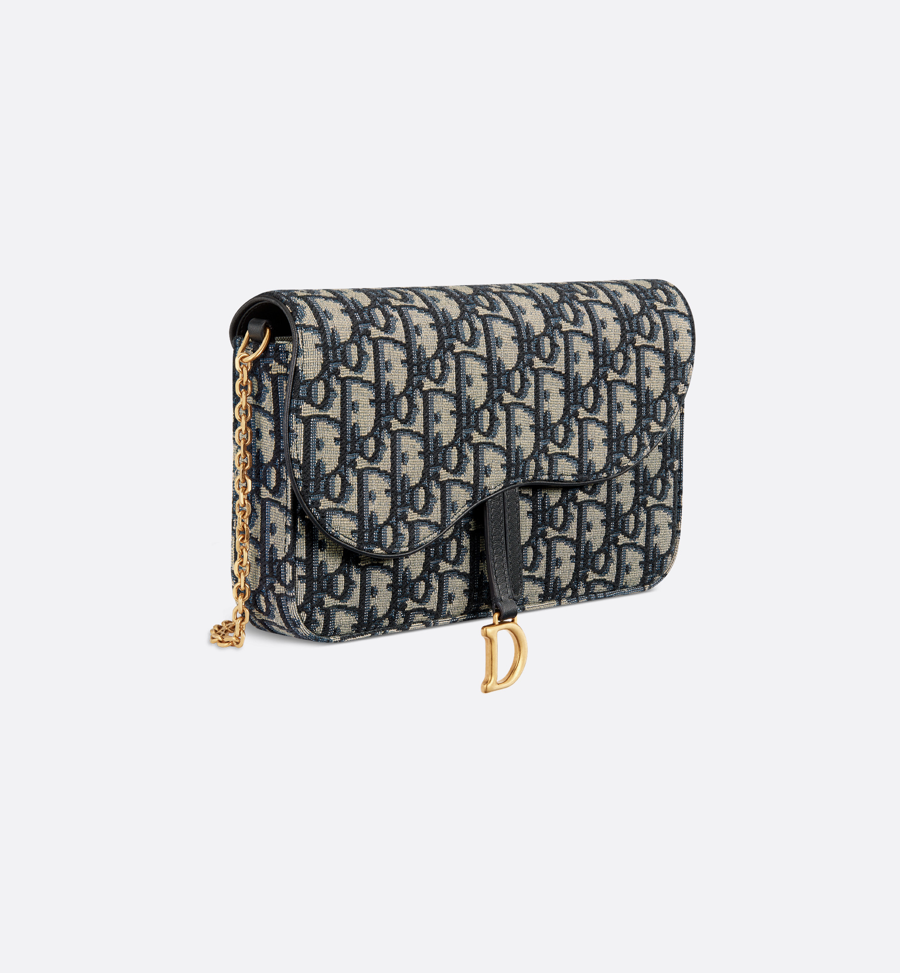 Dior Saddle Pouch with Chain | REVERSIBLE
