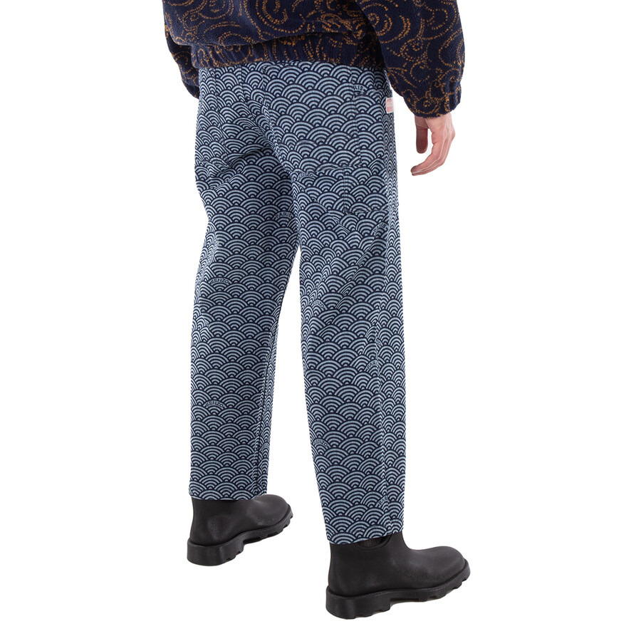 Kenzo Geometric-Pattern Denim Pants - 3
