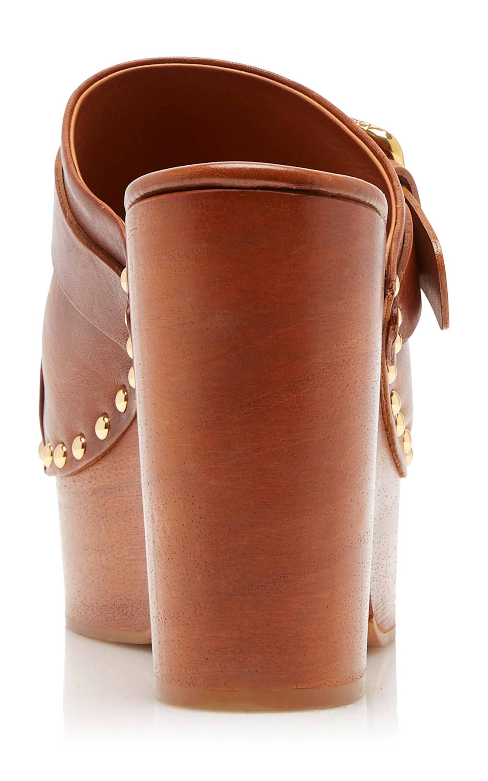 Jeannette Leather Platform Clogs brown - 4