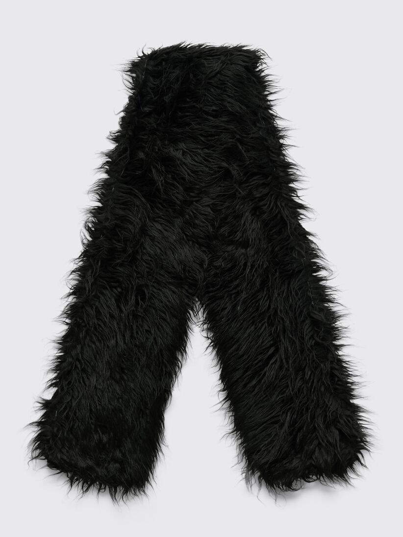 OUR LEGACY FLOSS SCARF BLACK FAKE FUR